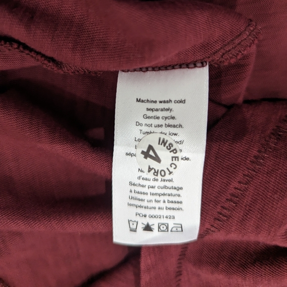 BNWT Rag and Bone The Cropped Longsleeve Tee in Black Cherry - size Med - Picture 11 of 12